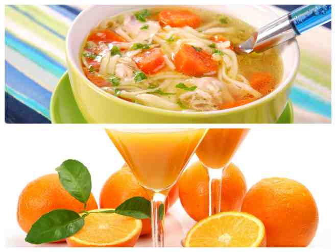 Супа и портокали пазят от настинка 