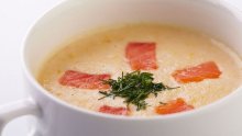 Картофена крем супа със сьомга 

